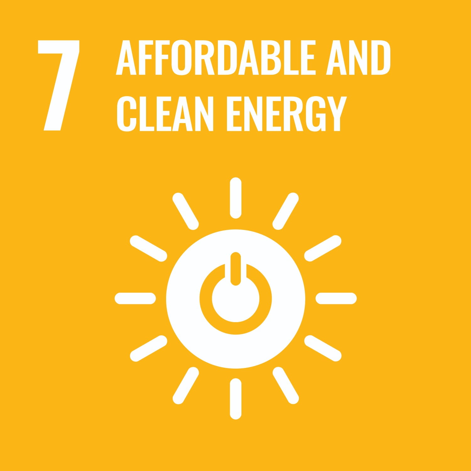 SDG 7 icon representing Affordable and Clean Energy