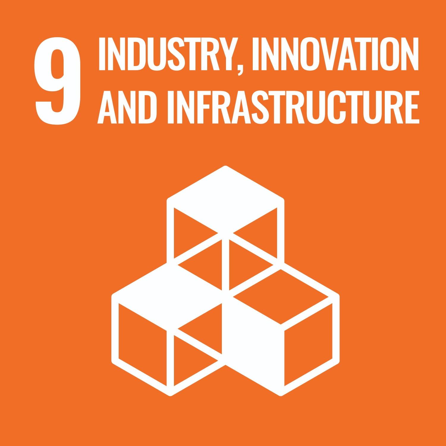 SDG 9 icon representing Industry, Innovation and Infrastructure
