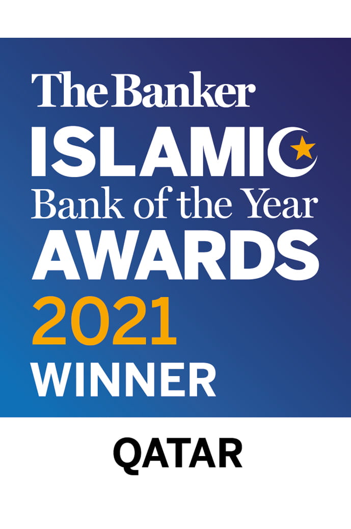The Banker Islamic Bank of the Year Awards 2021 winner for Qatar.