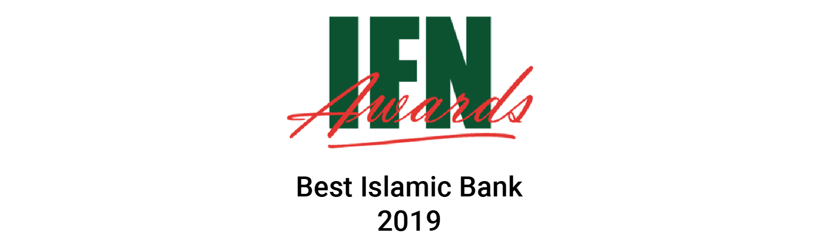 Home banner announcing Best Islamic Bank award.