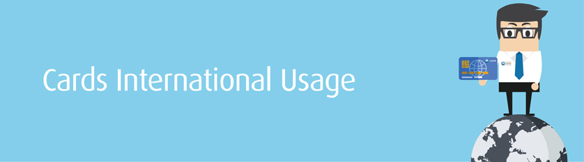 Image explaining international card usage information.