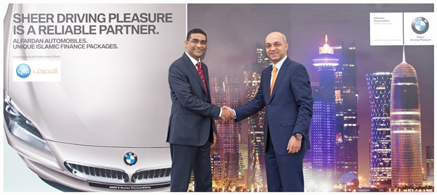 Photo showing partnership announcement with automobile company.