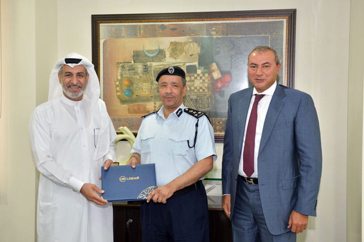 Photo showing donation supporting traffic awareness activities.