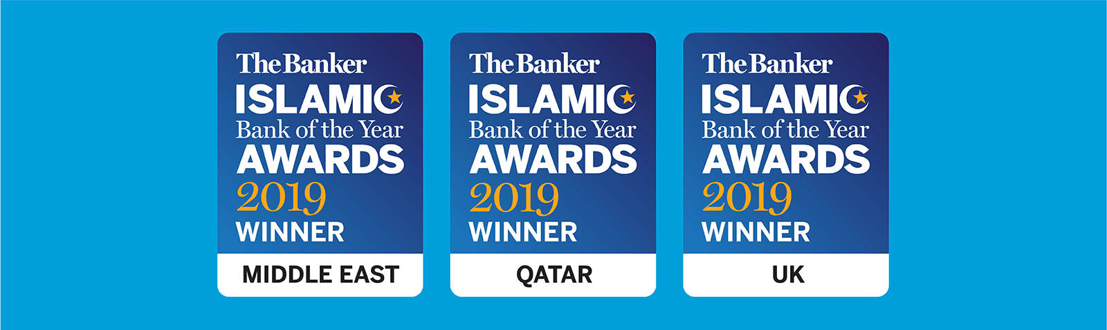 Home banner announcing banking industry award for the year.