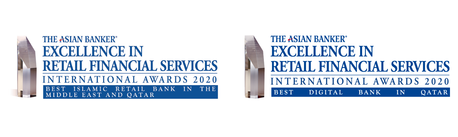 Promotional banner highlighting Asian Banker award recognition.
