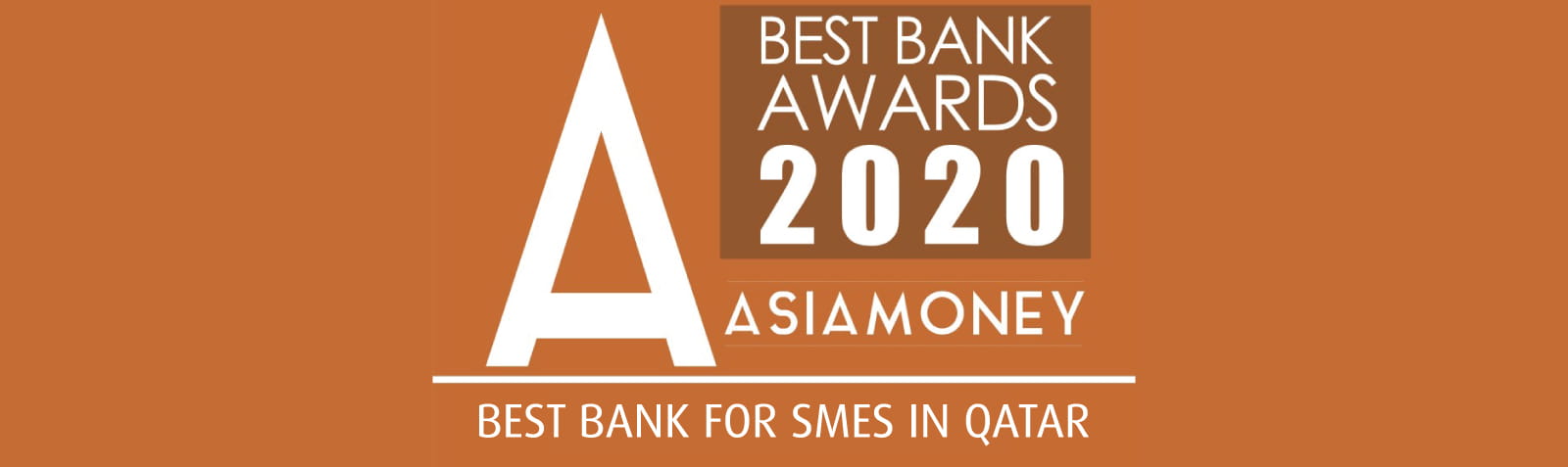 Homepage banner announcing best bank for small businesses award