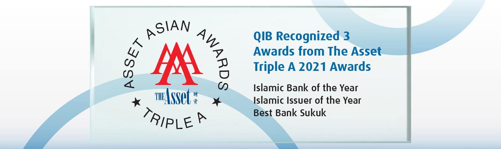 Award banner showing international banking recognition from financial awards.