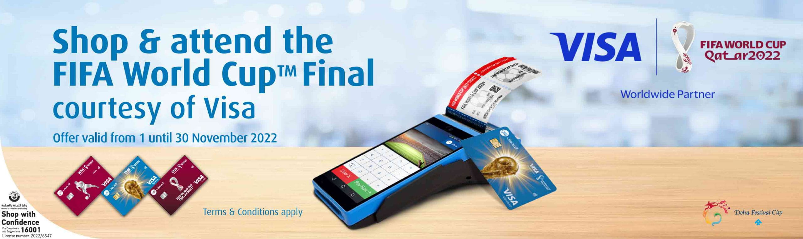 Home banner promoting spend and win offer with prize description and dates.