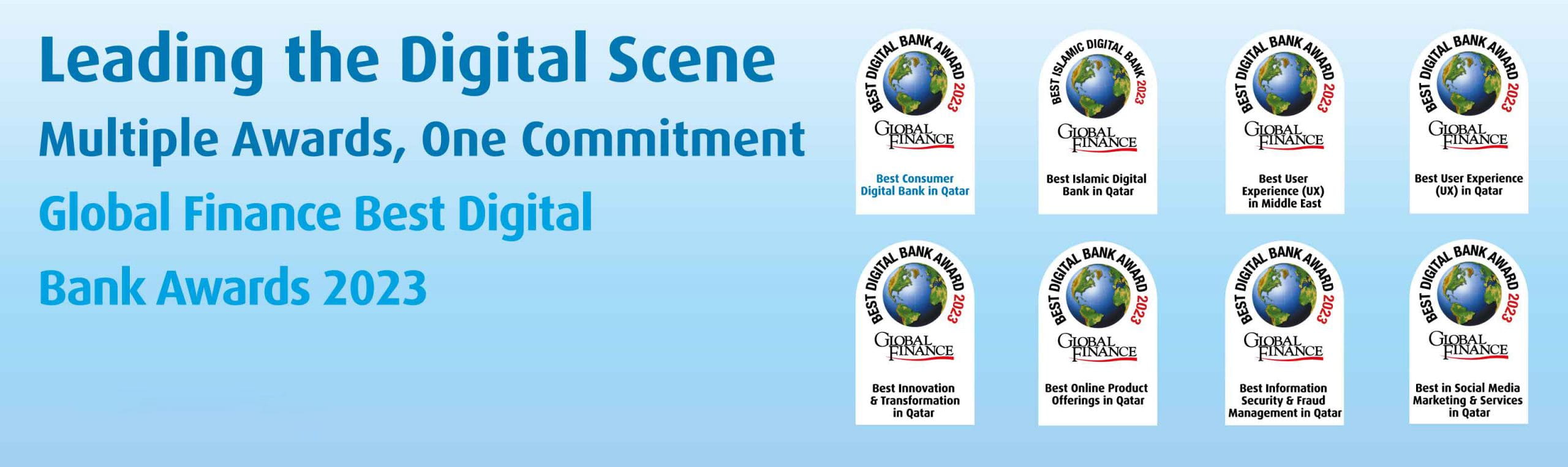 Award banner highlighting Global Finance digital award recognition.