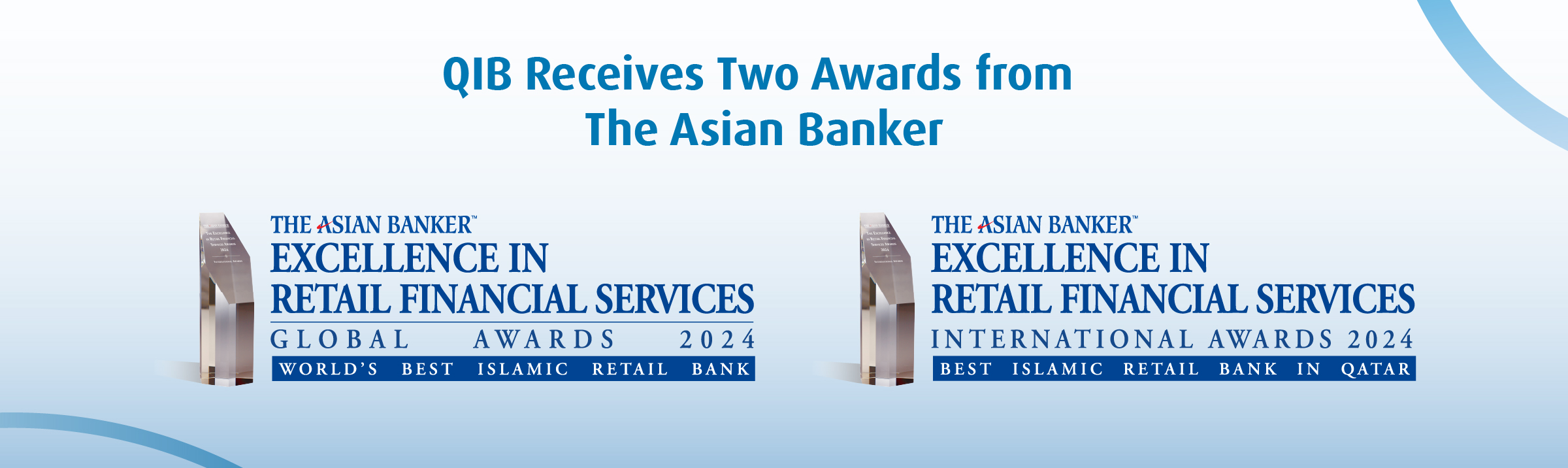 Home banner announcing Asian Banker awards recognition