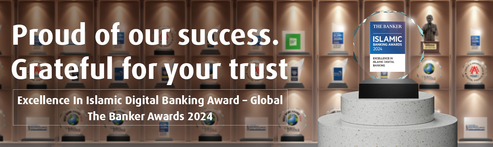 Home banner announcing banking award 2024