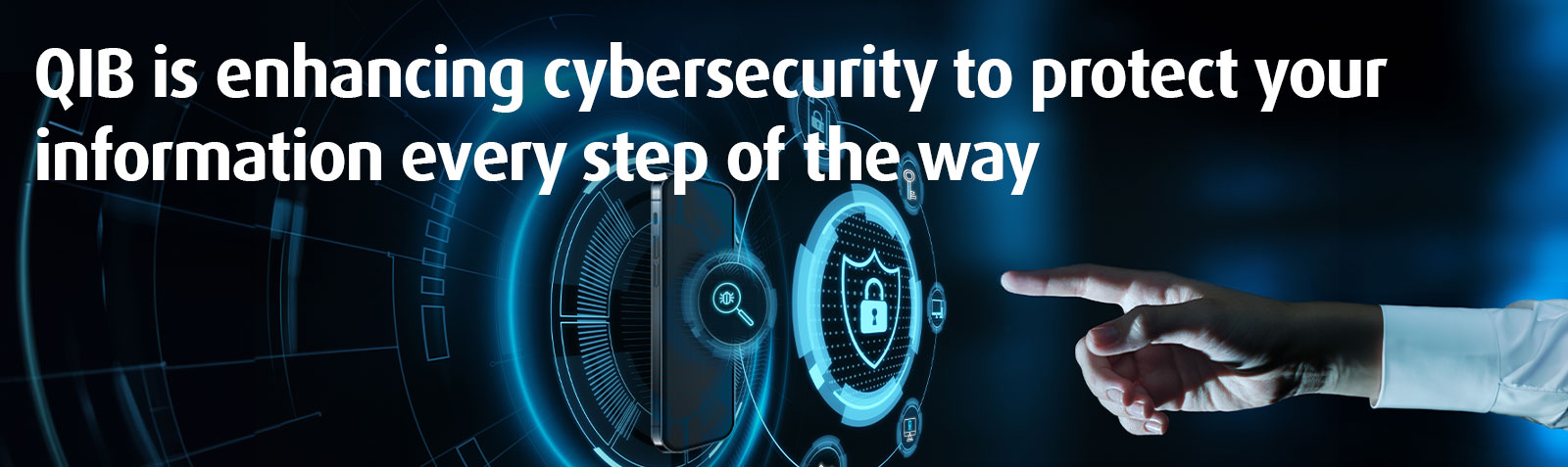 Home banner highlighting information security awareness