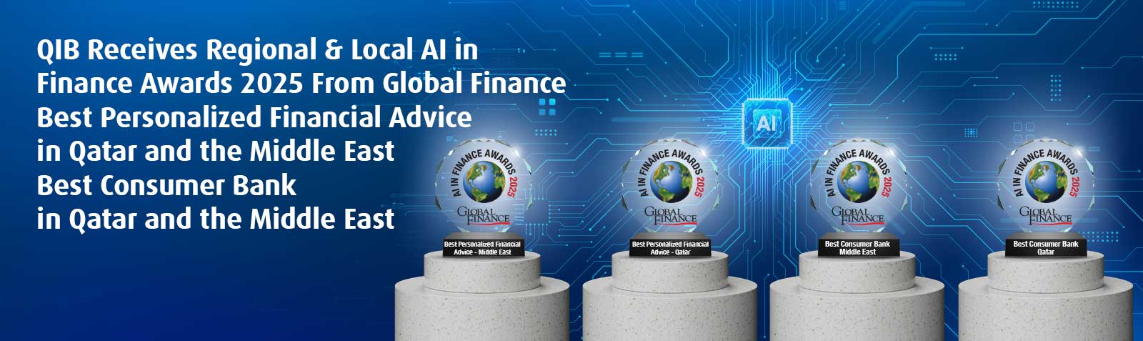 Home banner announcing AI in Finance Consumer Banking Awards 2025.
