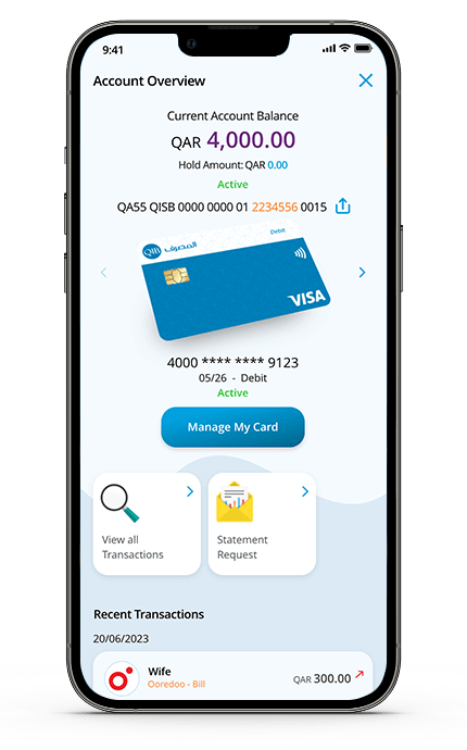 Card Landing Page QIB Light - English