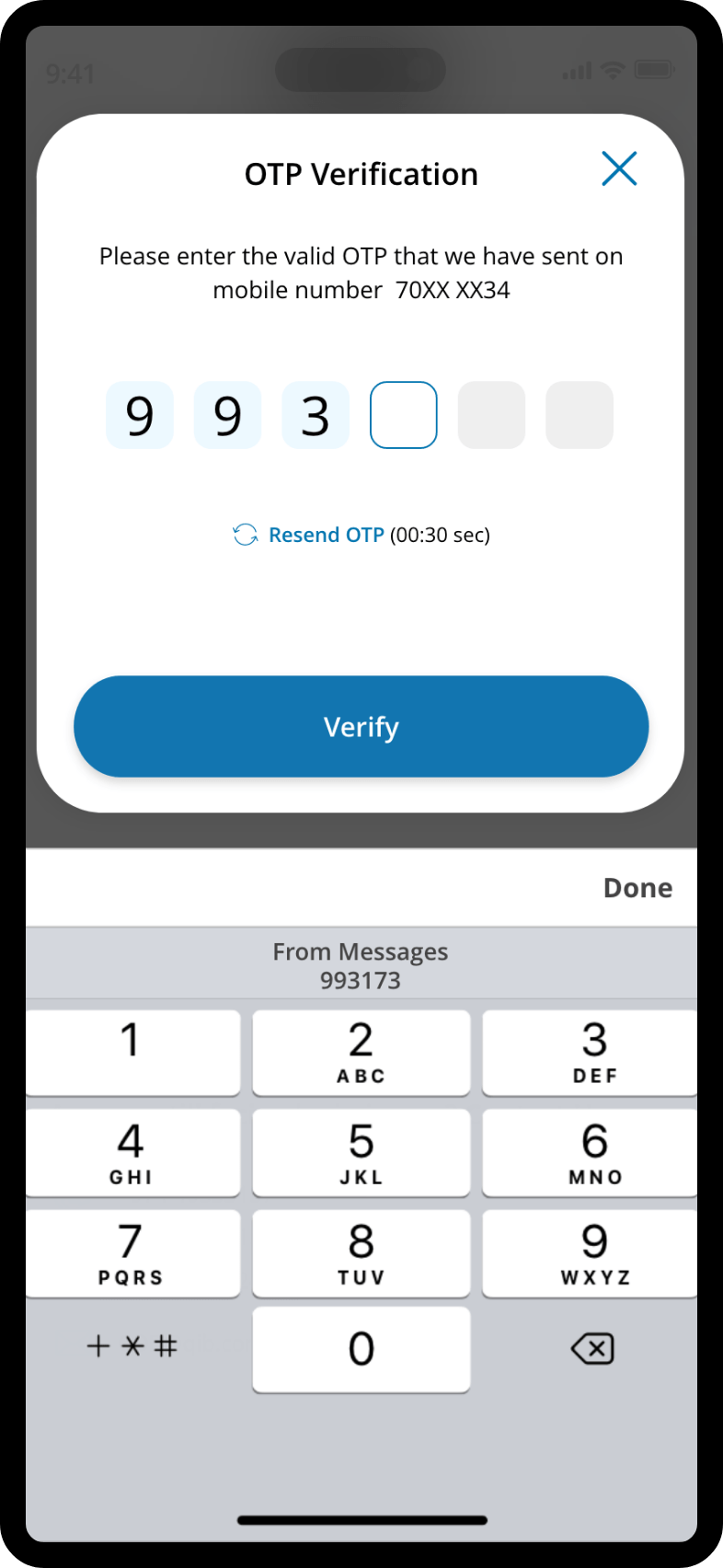 Secure verification - CMB