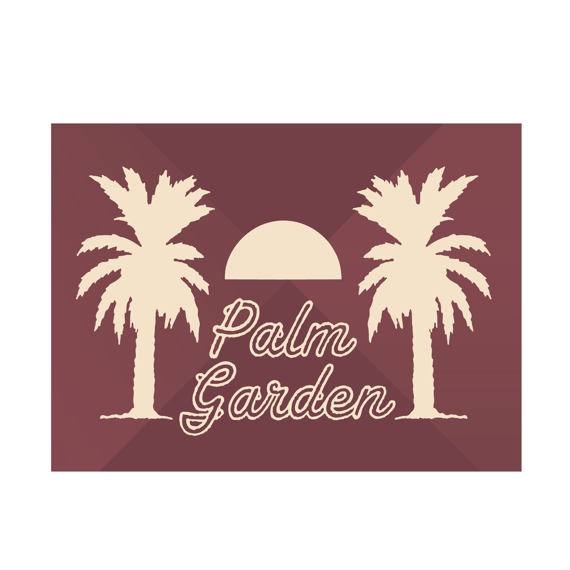 Garden venue logo displaying Palm Garden name.