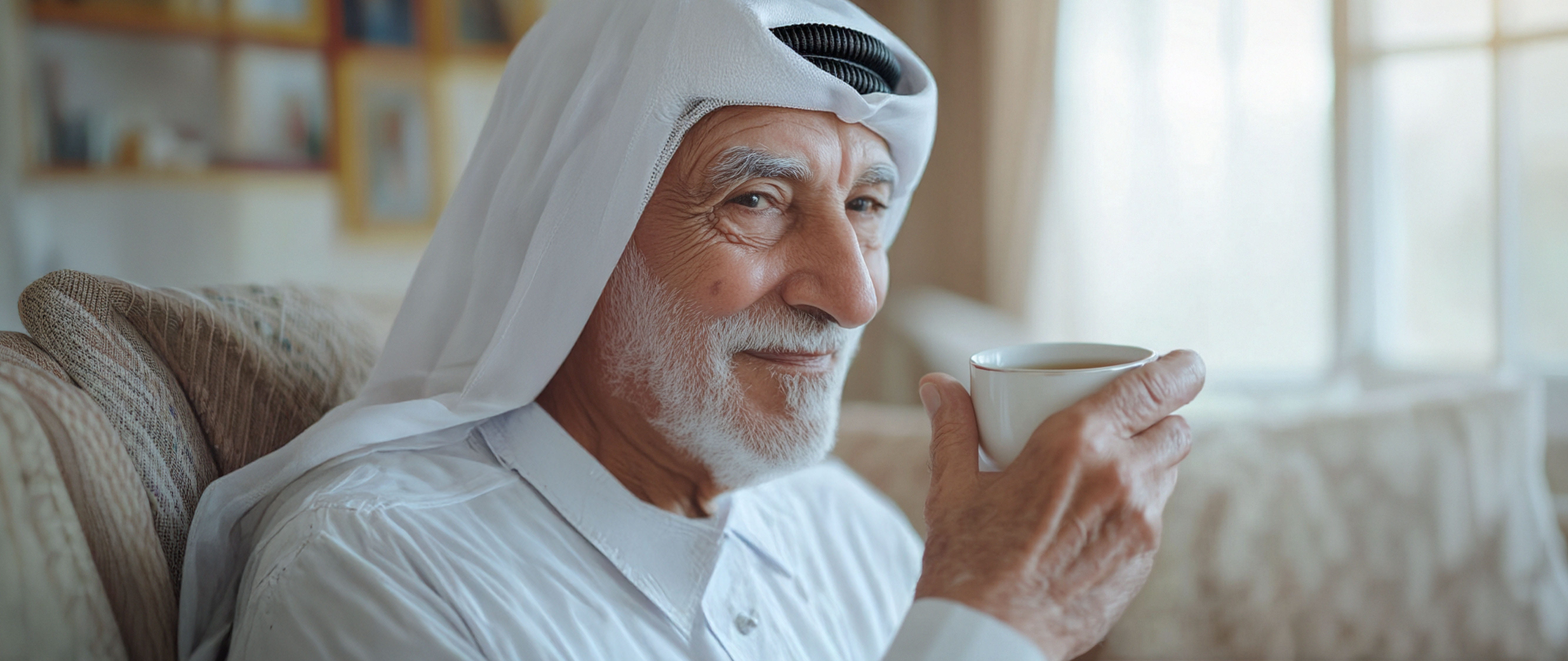 لافتة تروج لمنتج تمويل الكارد الحسن.