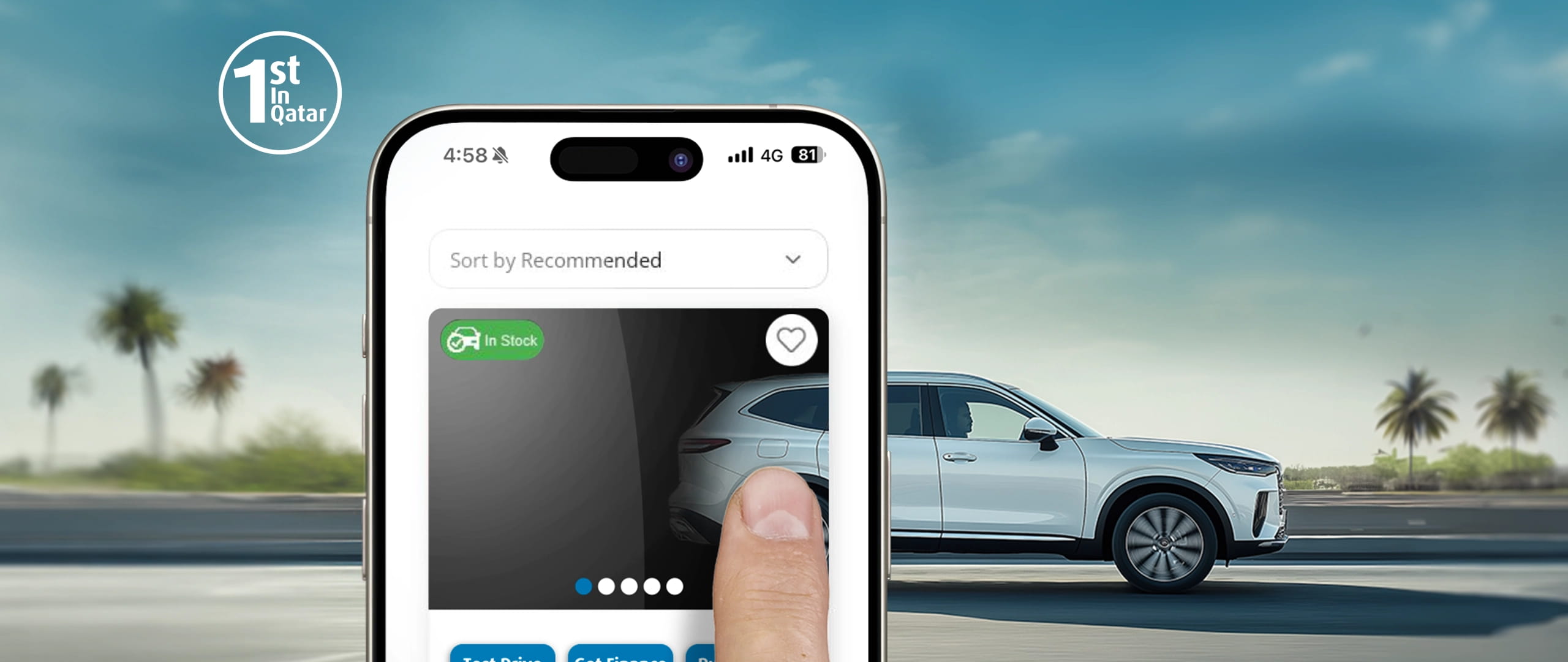 Banner promoting auto marketplace products and services