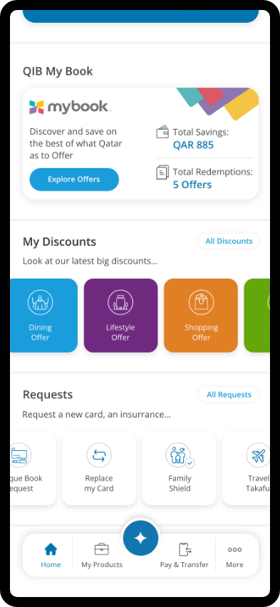 Step screen showing offer redemption process with savings message in the mobile app.