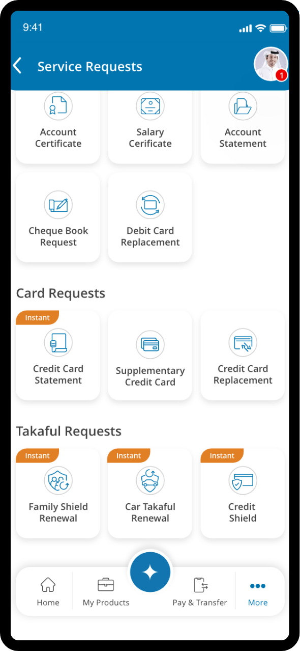 Auto takaful renewal step showing continuation information with navigation to next stage.