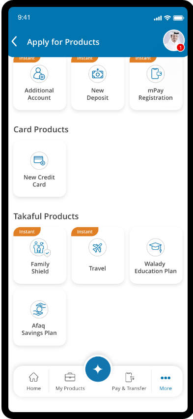 Person using a smartphone to apply for Travel Takaful and make payment online.