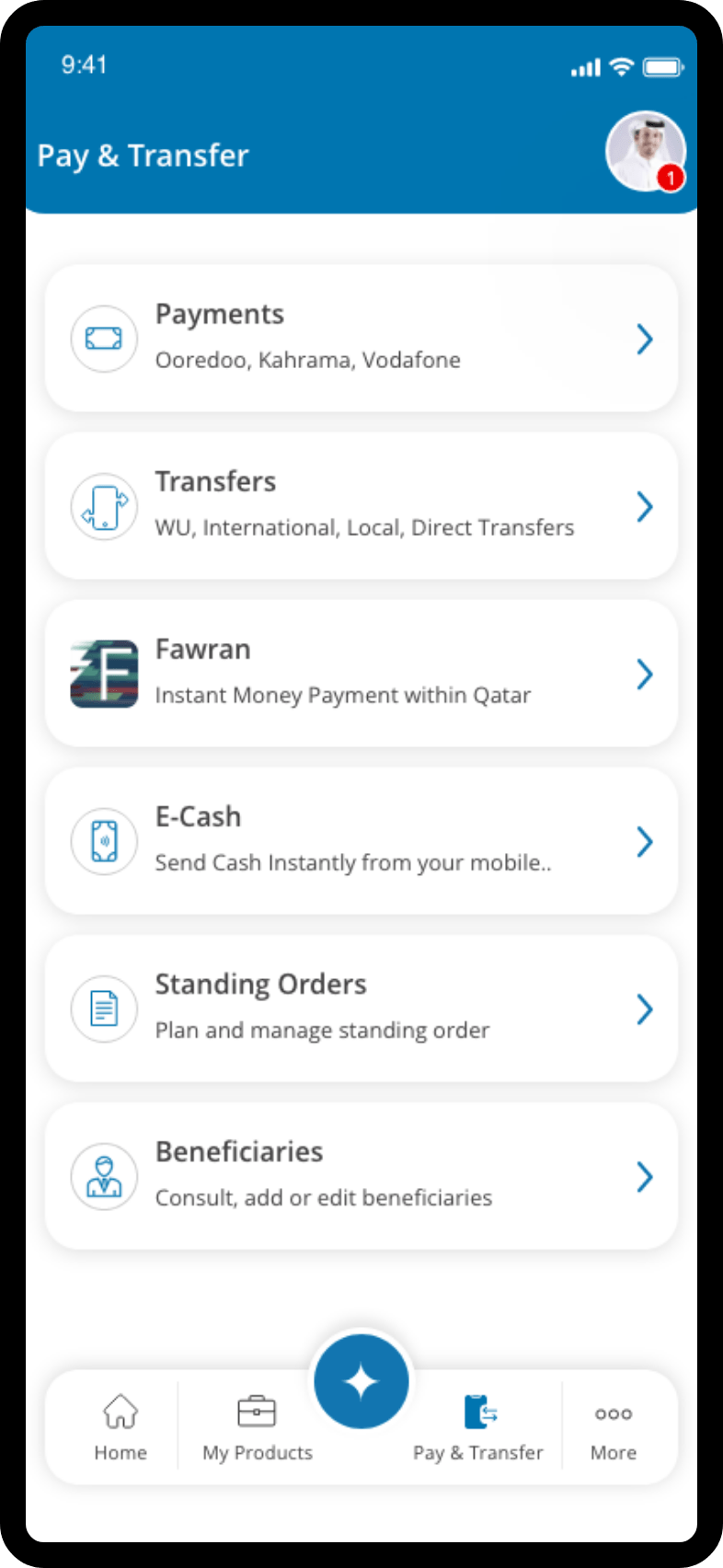 Pay & transfer