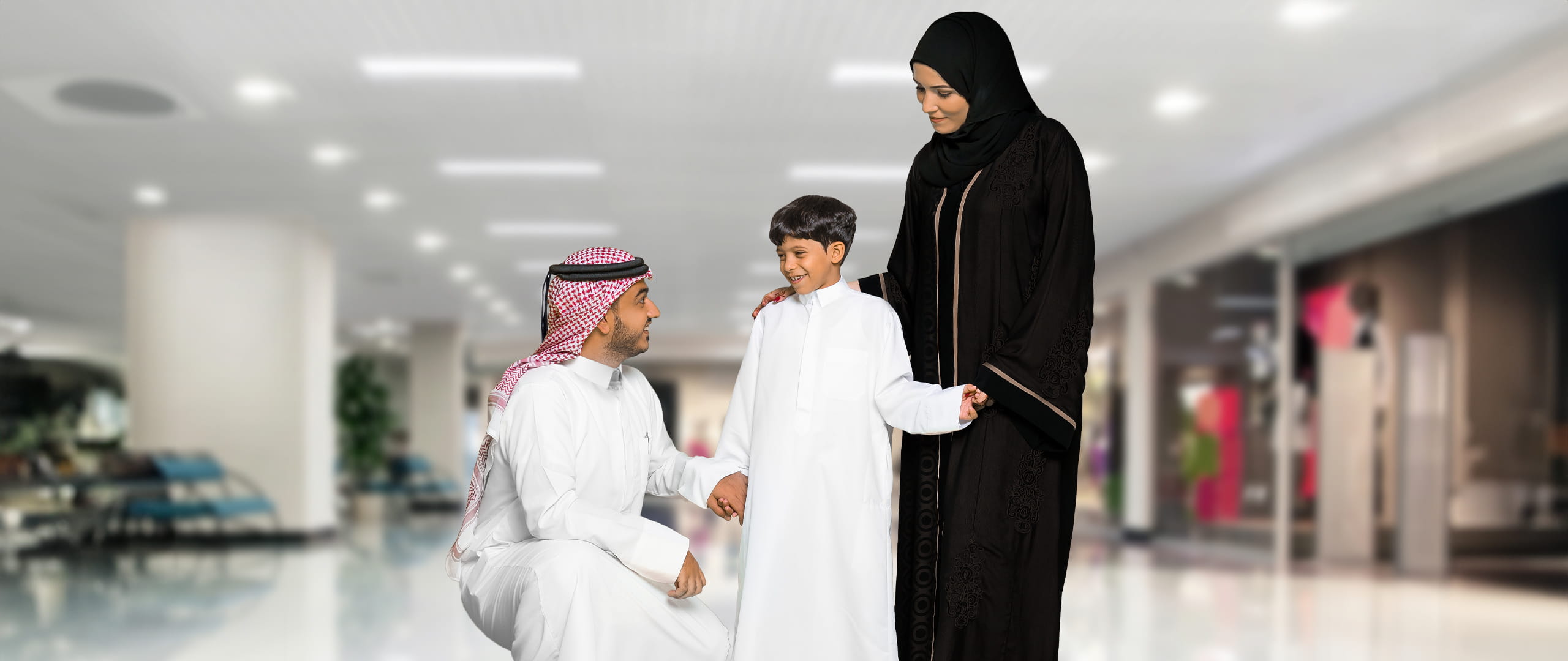 Banner presenting family protection takaful coverage plans.