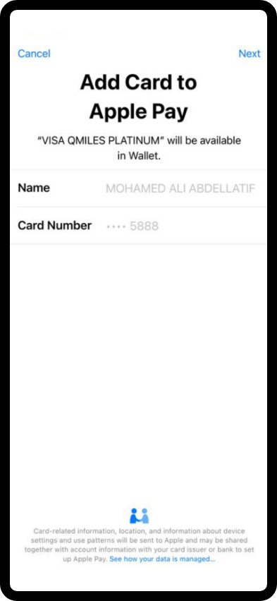 Step 3 - Digital Wallets - Verify Card details