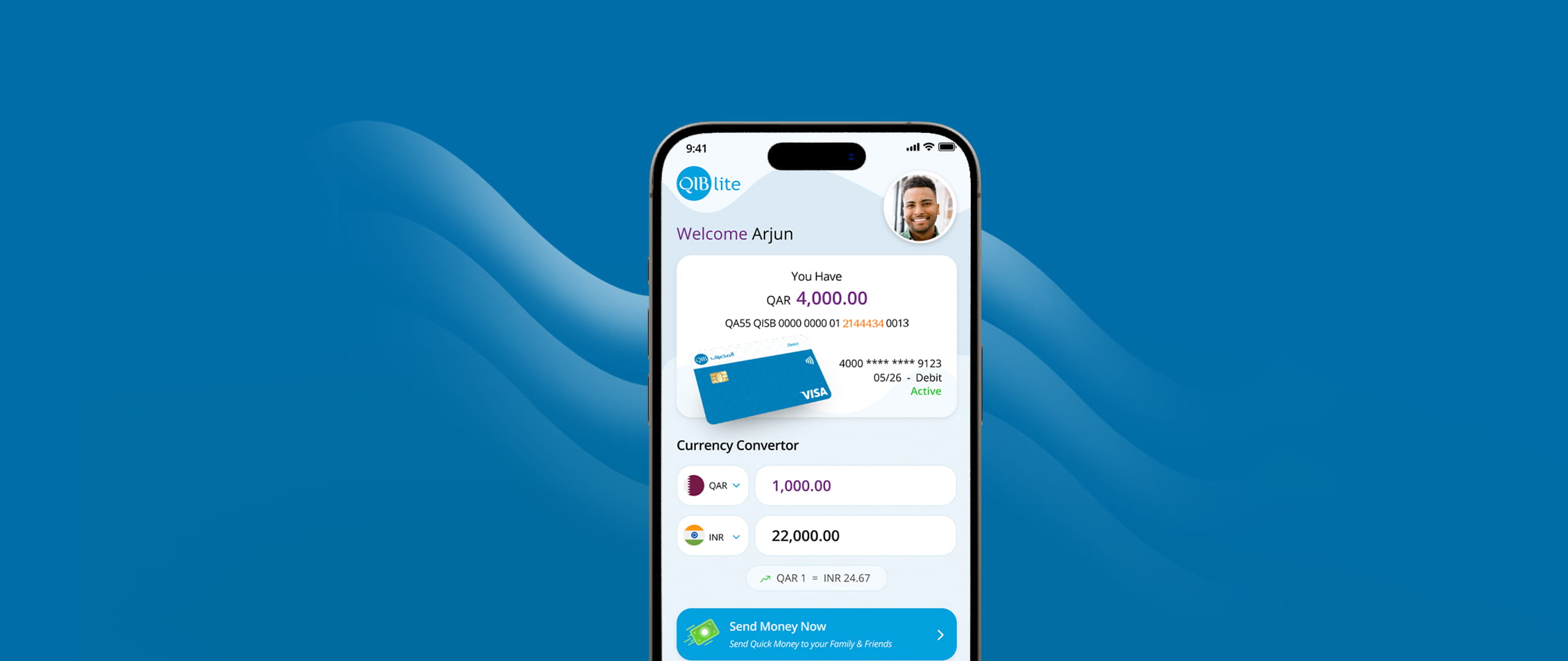 Banner promoting simplified banking application option.