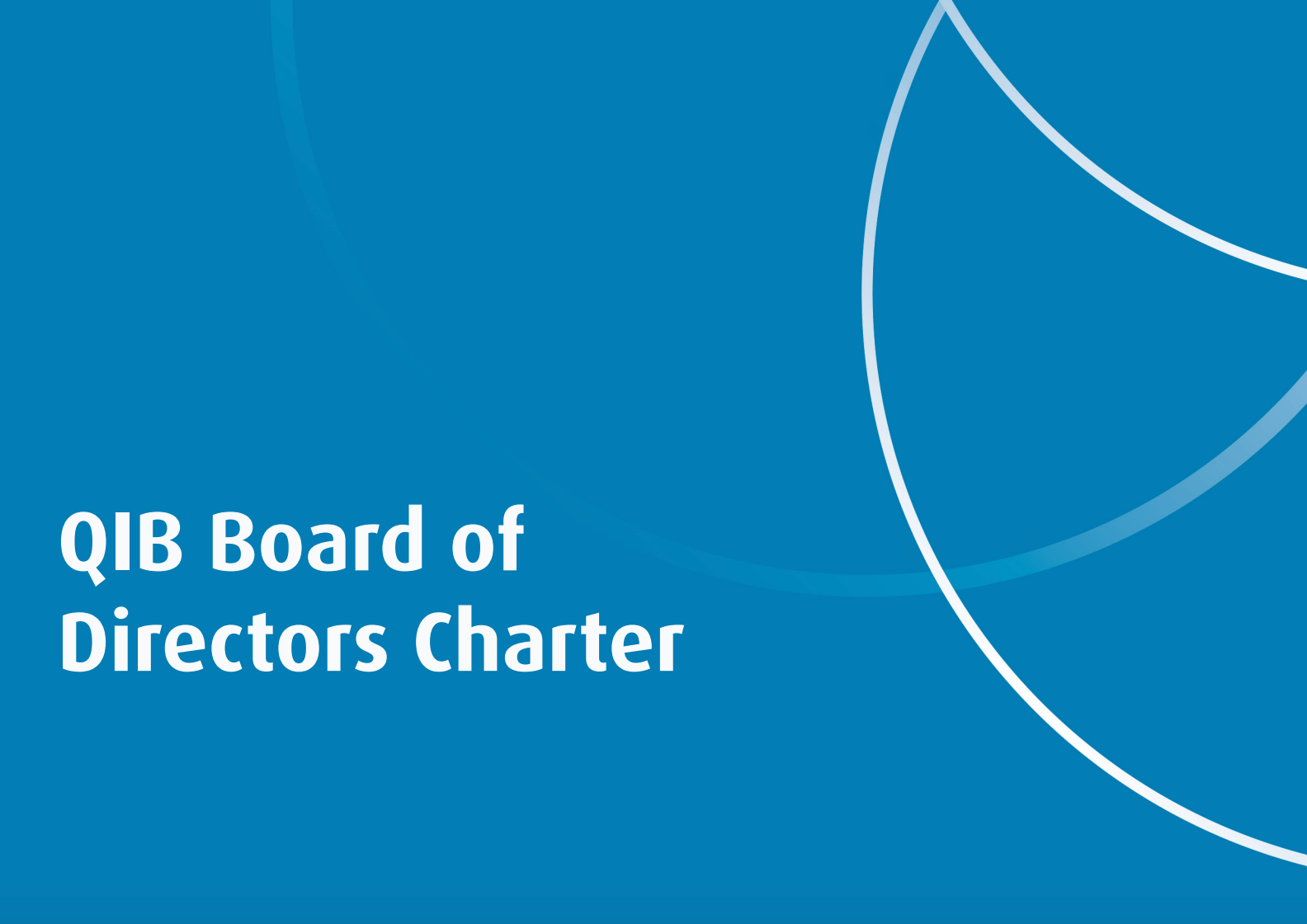 Document cover for Board of Directors Charter.