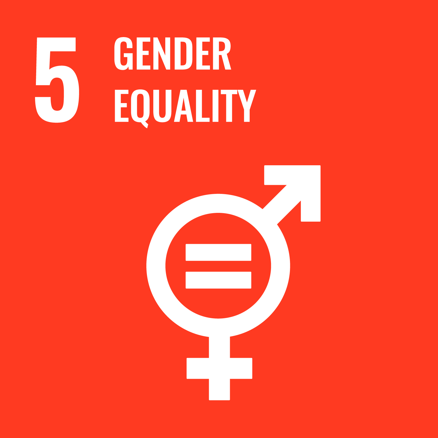 Icon representing gender equality sustainability goal with numeric label.