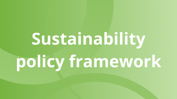 Supporting graphic reinforcing sustainability policy topic.